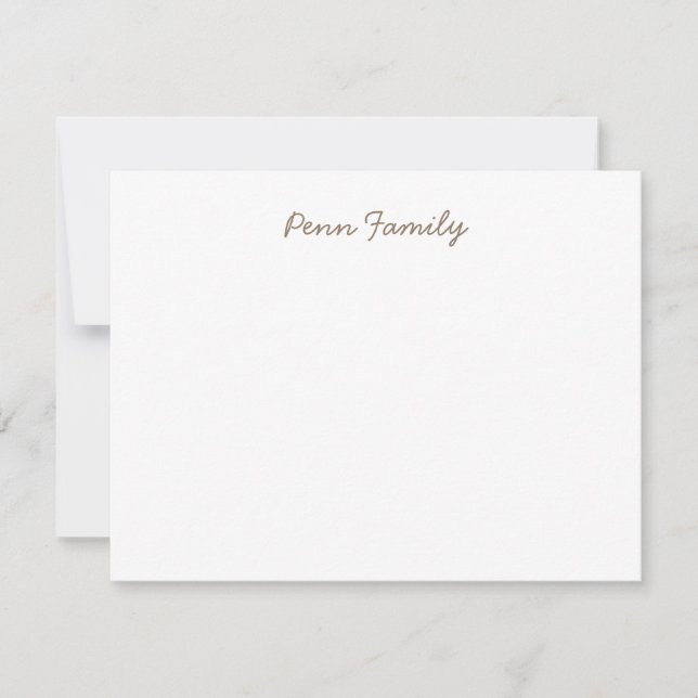 Personalized Family Stationery Card (Front)