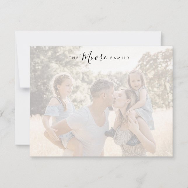 Personalized Family Stationery Card (Front)
