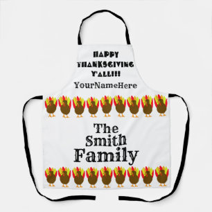 Personalized Family Thanksgiving Apron