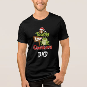 Personalized Family Toadly Love Christmas Dad Tri-Blend Shirt