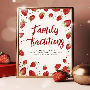Personalized Family Traditions Strawberry Signs
