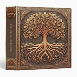 Personalized Family Tree Book 3-Ring Binder
