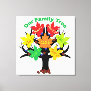 Personalized Family Tree (Family of 7) Canvas Print