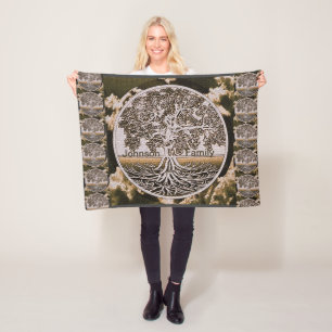 Personalized Family Tree Fleece Blanket