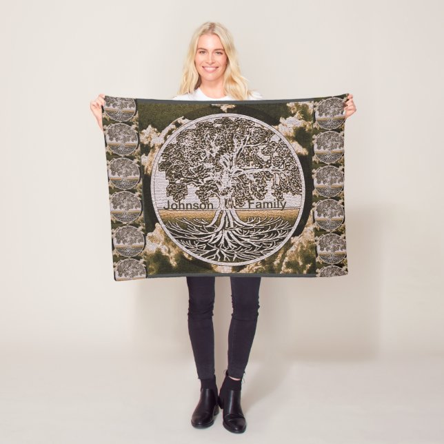 Personalized Family Tree Fleece Blanket (In Situ)