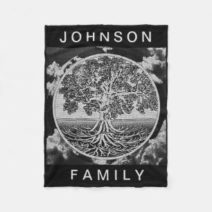 Personalized Family Tree Fleece Blanket