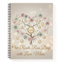 Personalized Family Tree Floral Notebook