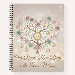 Personalized Family Tree Floral Notebook