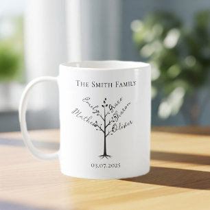 Personalized Family Tree Mug   Custom Name Tree 