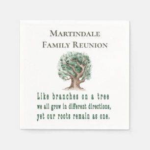 Personalized Family Tree Reunion Napkin