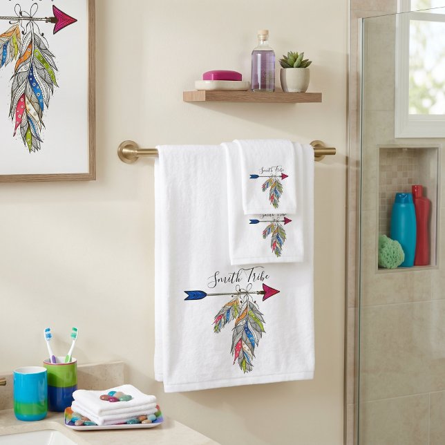 Personalized family tribe    bath towel set (Creator Uploaded)