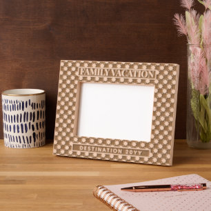 Personalized Family Vacation Elegant Pattern Etched Frames
