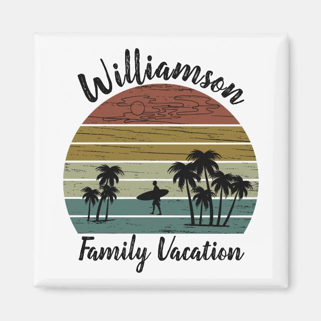 Personalized family vacation magnet (Front)