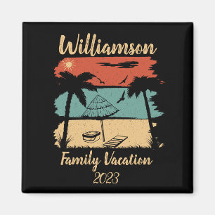 Personalized family vacation magnet