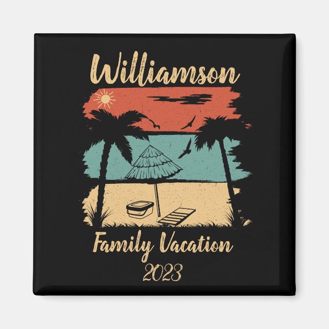 Personalized family vacation magnet (Front)