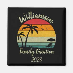 Personalized family vacation magnet