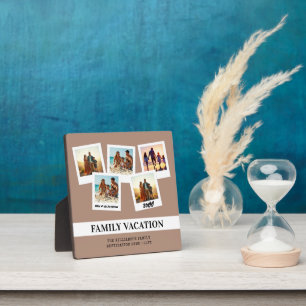 Personalized Family Vacation Modern Snapshot Style Plaque