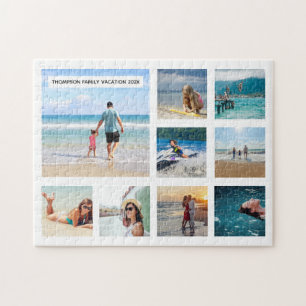 Personalized Family Vacation Photos Jigsaw Puzzle