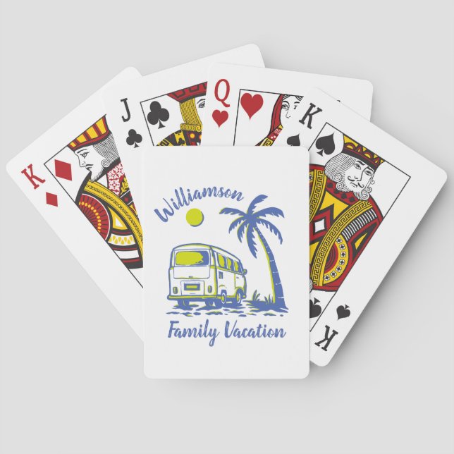 Personalized family vacation playing cards (Back)
