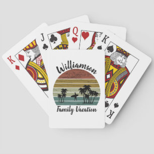 Personalized family vacation playing cards