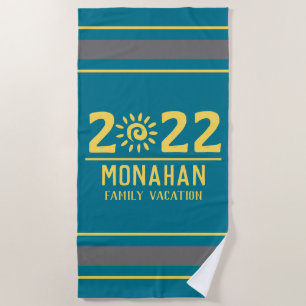 Personalized Family Vacation Sunshine Beach Towel