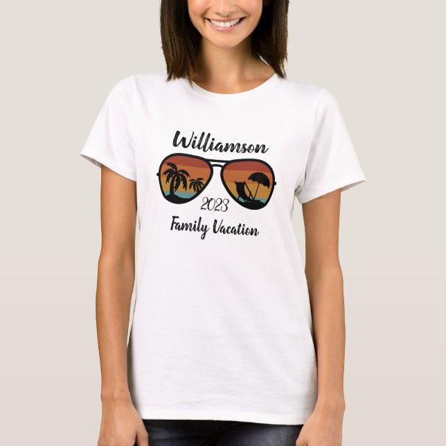 Personalized family vacation T-Shirt (Front)