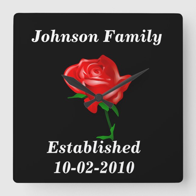 Personalized family wall clock (Front)
