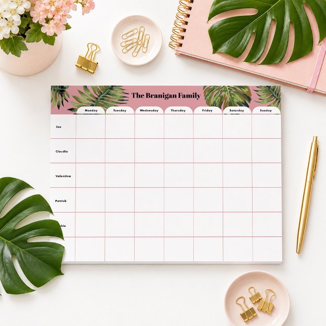 Personalized Family Weekly Planner Notepad (Creator Uploaded)