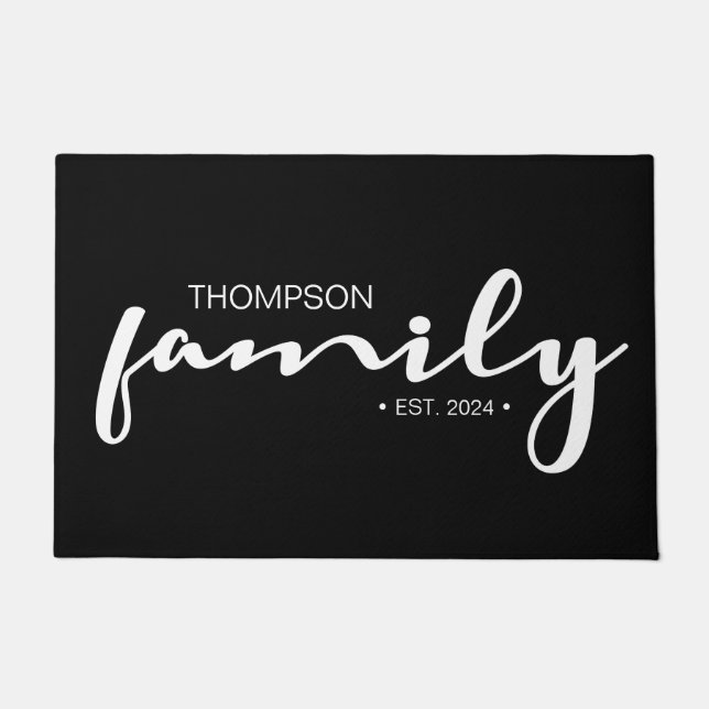 Personalized Family with Established Doormat (Front)