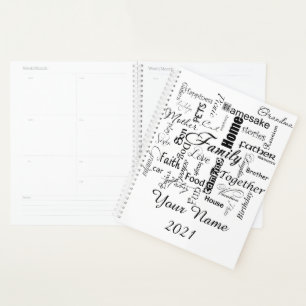 Personalized Family words Planner