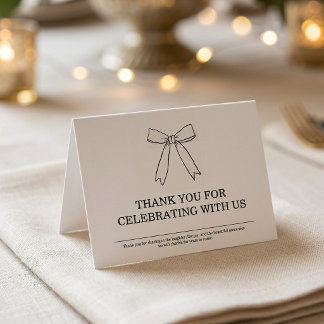 Personalized Fancy Party Thank You Card