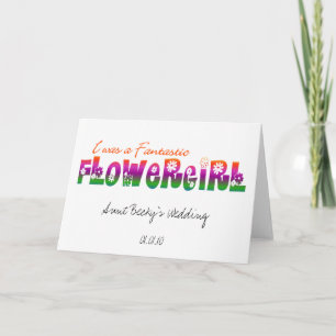 Personalized Fantastic Flower Girl Card