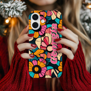 Personalized Fantastic Retro Floral Pattern iPhone 16 Case