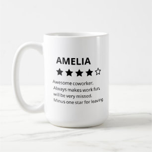 Personalized Farewell Gift – Funny 4-Star Coworker Coffee Mug