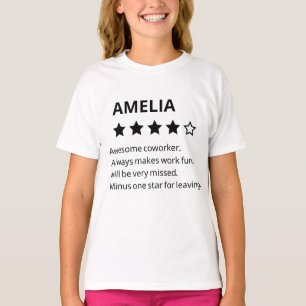 Personalized Farewell Gift – Funny 4-Star Coworker T-Shirt