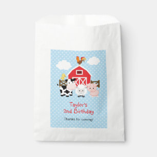 Personalized Farm Animals (Blue) Favour Bags