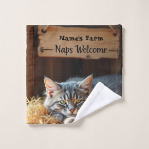 Personalized Farm Cat Towel