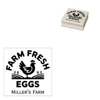 Personalized Farm Fresh Eggs Stamp