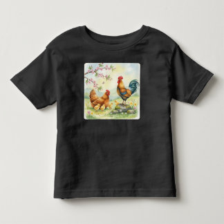 Personalized Farm Life rooster chicks toddler  T-shirt