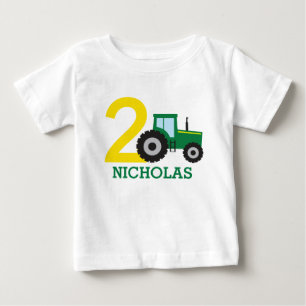 Personalized Farm Tractor Birthday Shirt