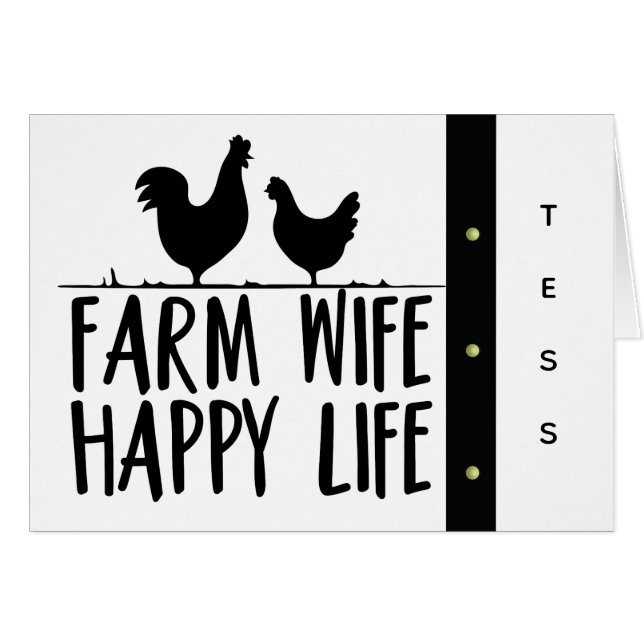 Personalized Farm Wife Happy Life Design (Front Horizontal)