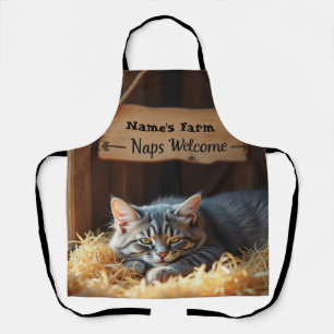 Personalized Farmhouse Barn Cat Apron