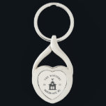 Personalized Farmhouse Barn Family Name Keychain<br><div class="desc">Carry a little piece of home everywhere you go with this personalized farmhouse keychain featuring a simple barn illustration, weather vane, and your family name in rustic typography. Custom text fields let you add your established year and hometown, creating a charming keepsake for your farmhouse, ranch, lake house, or first...</div>