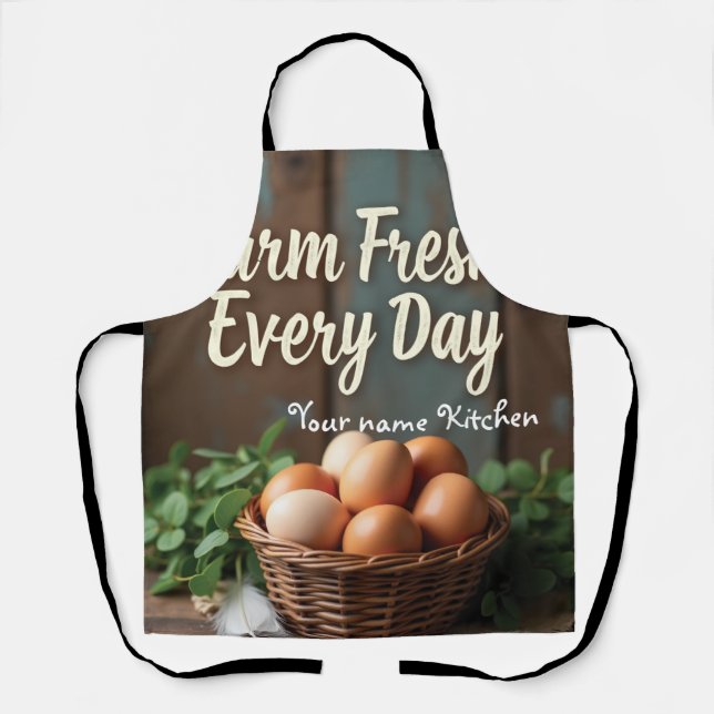 Personalized Farmhouse Cooking Apron (Front)