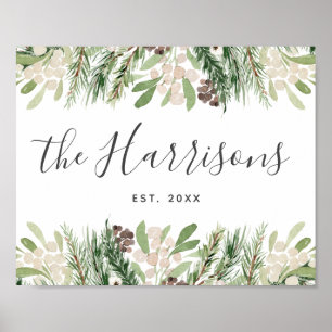 Personalized Farmhouse Family Established Poster