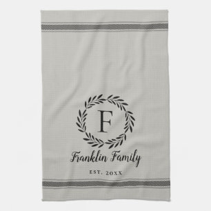 Personalized Farmhouse Kitchen Dish Towel