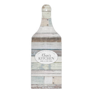 Personalized Farmhouse Shiplap Rustic Kitchen Cutting Board