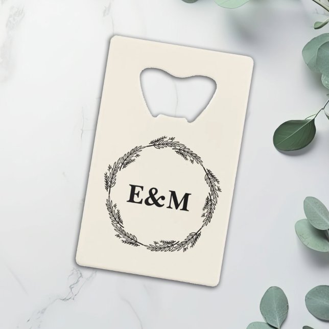 Personalized Farmhouse Wedding Favour Credit Card Bottle Opener (Creator Uploaded)