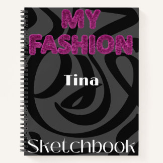 Personalized  Fashion Design Sketchbook Notebook