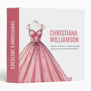 Personalized Fashion Designer Stylist Graduate Binder
